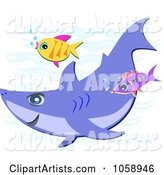 Shark Swiming with Two Fish