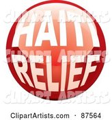 Shiny Red Haiti Relief Website Button