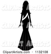 Silhouetted Miss America Beauty Pageant Winner with a Sash