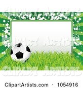 Soccer Ball, Grass and Star Frame