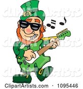 St Patricks Day Leprechaun Playing Rock and Roll St Patrock