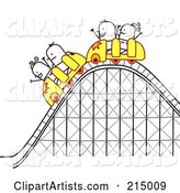Stick People Riding a Roller Coaster