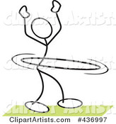 Stickler Stick Person Using a Hula Hoop - 3