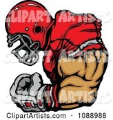 Strong Football Player Flexing