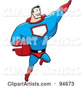 Strong Super Hero Guy Flying
