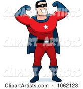 Super Hero Flexing Both Arms