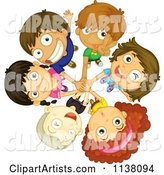 Team of Children with Stacked Hands