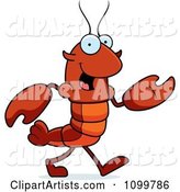 Walking Lobster or Crawdad Mascot Character