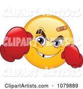 Yellow Emoticon Boxer Wearing Gloves