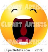 Yellow Emoticon Face with His Mouth Wide Open Showing His Uvula, Symbolizing Frustration and Annoyance