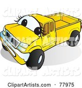 Yellow Pickup Truck with a Face