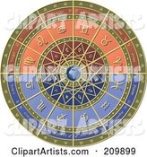 Zodiac Astrology Circle Around Earth