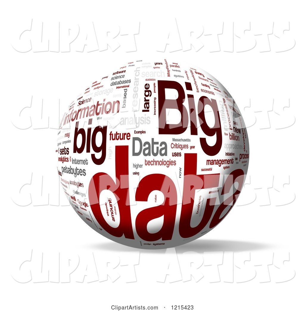 Big Data Word Collage Sphere