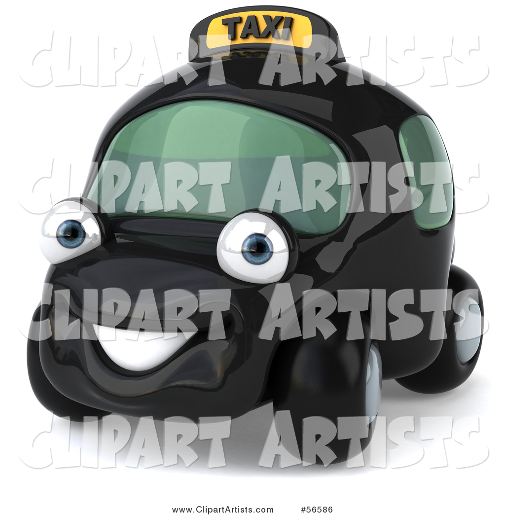 Black Taxi Cab Character Car - Version 1