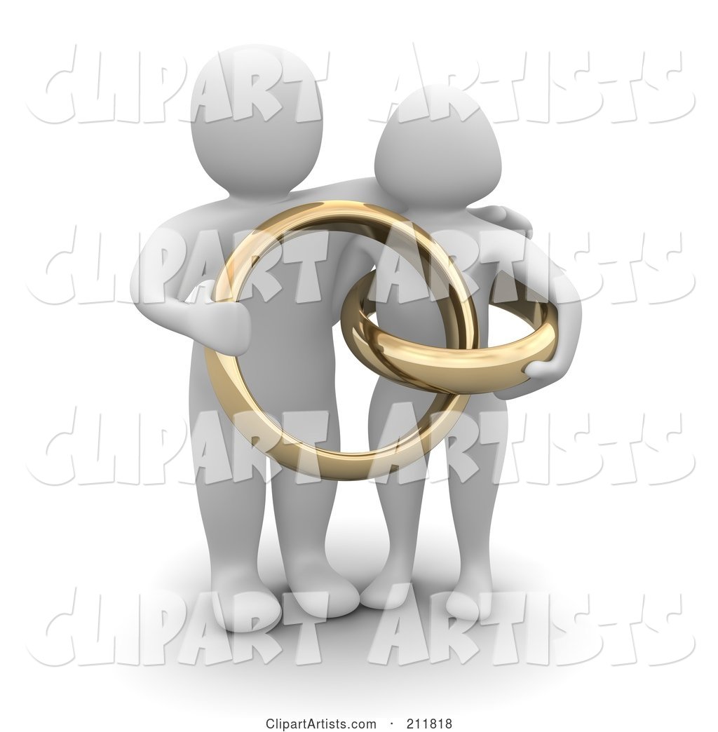Blanco Couple with Giant Golden Wedding Rings