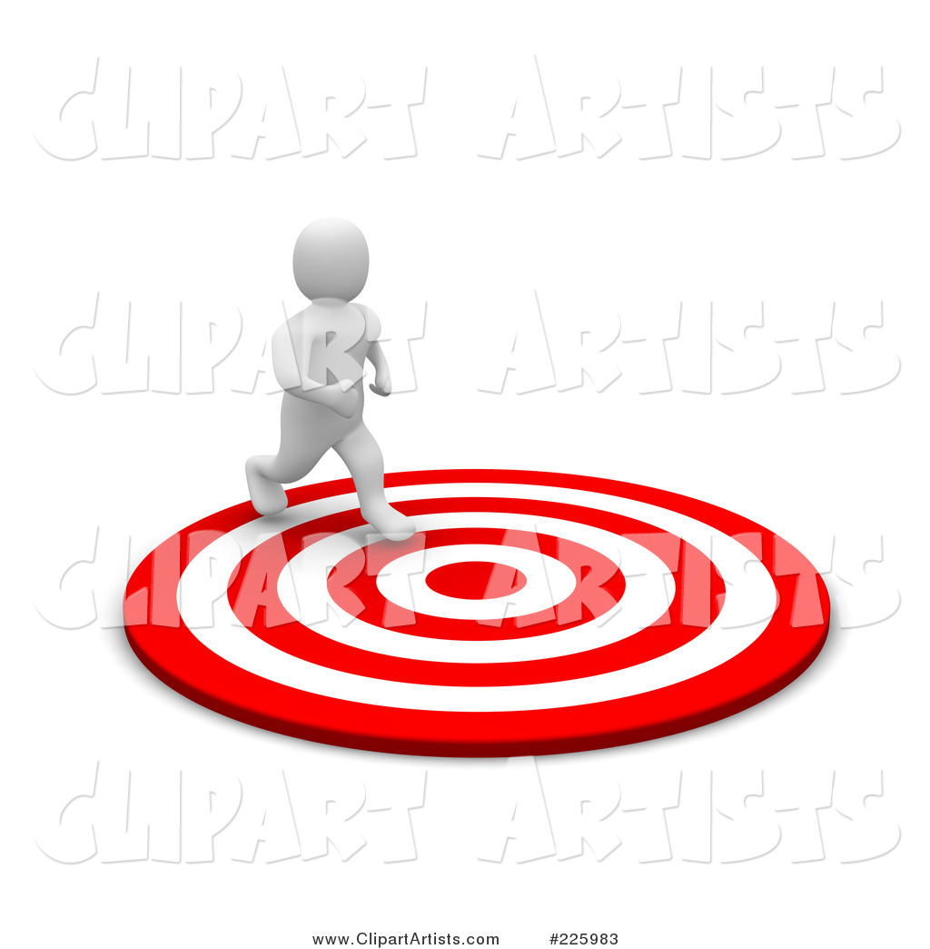 Blanco Man Running to the Center of a Bullseye