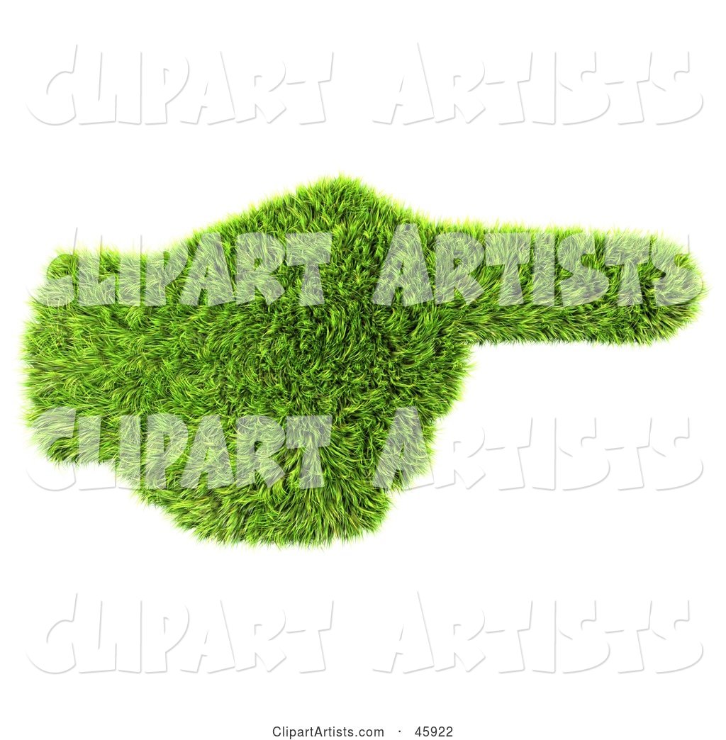Green Grass Hand Pointing to the Right