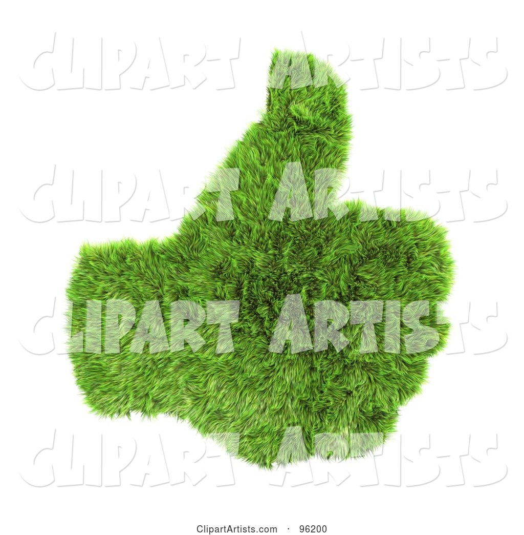 Green Grass Hand with a Thumb up