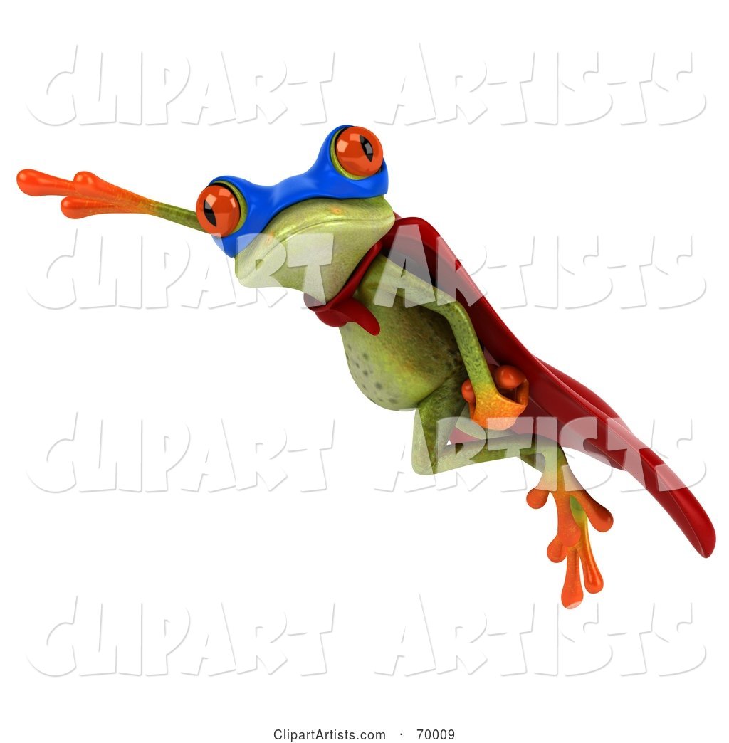 Green Tree Frog Super Hero - Pose 9