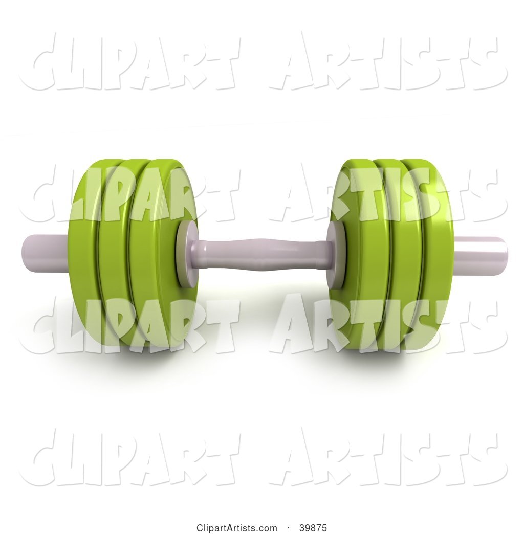 Lime Green and Chrome Free Weight