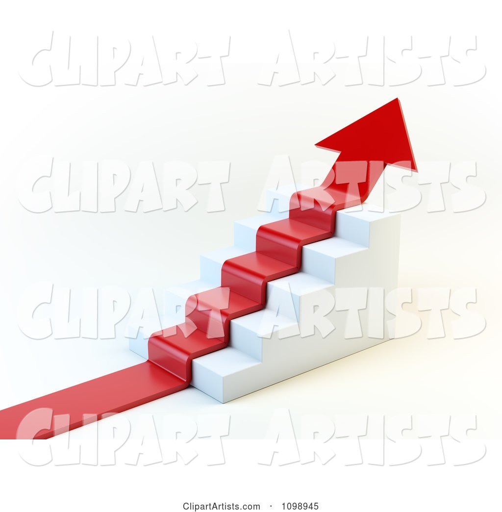 Red Arrow Climbing Stairs