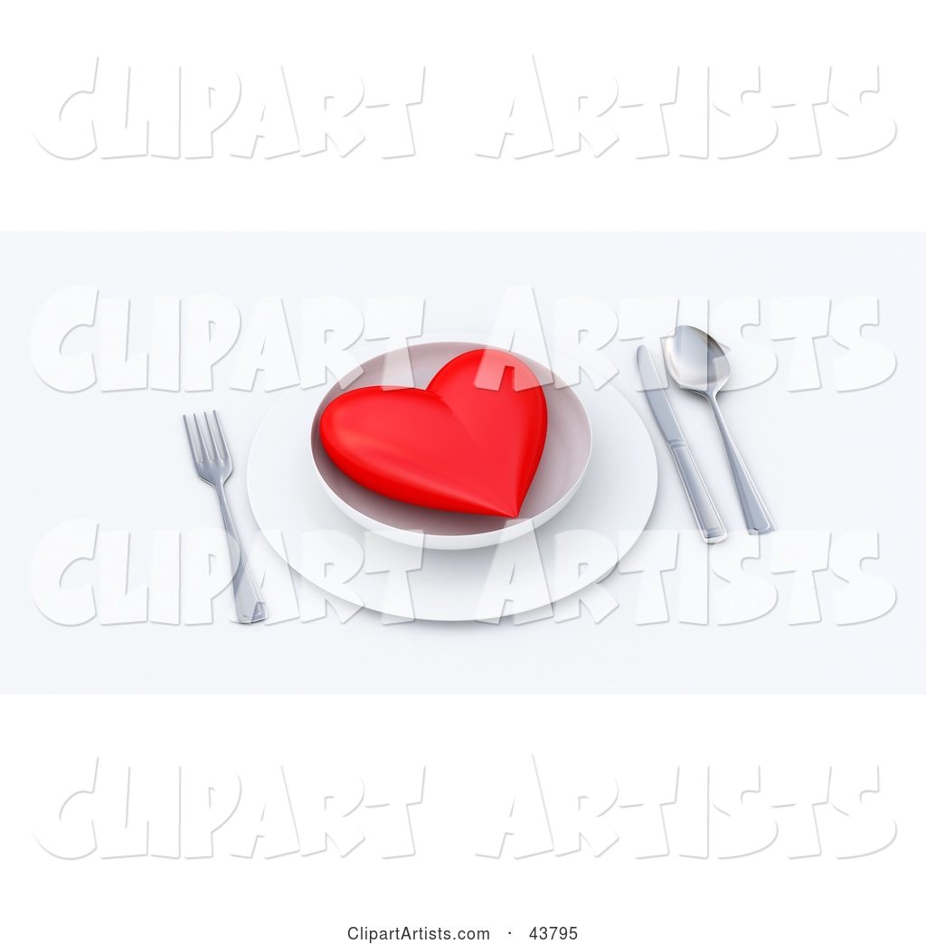 Red Heart Served on a Plate