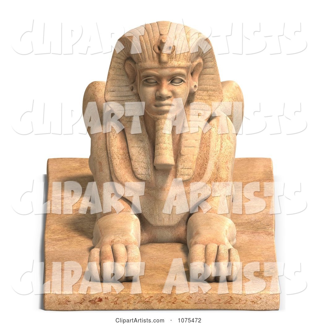 Sandstone Egyptian Sphinx Statue 1