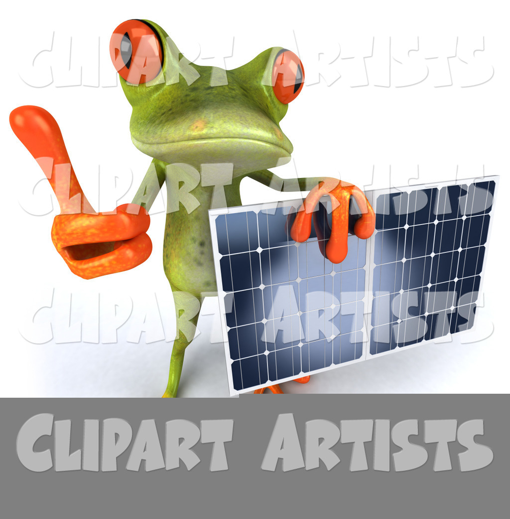 Springer Frog Holding a Solar Panel