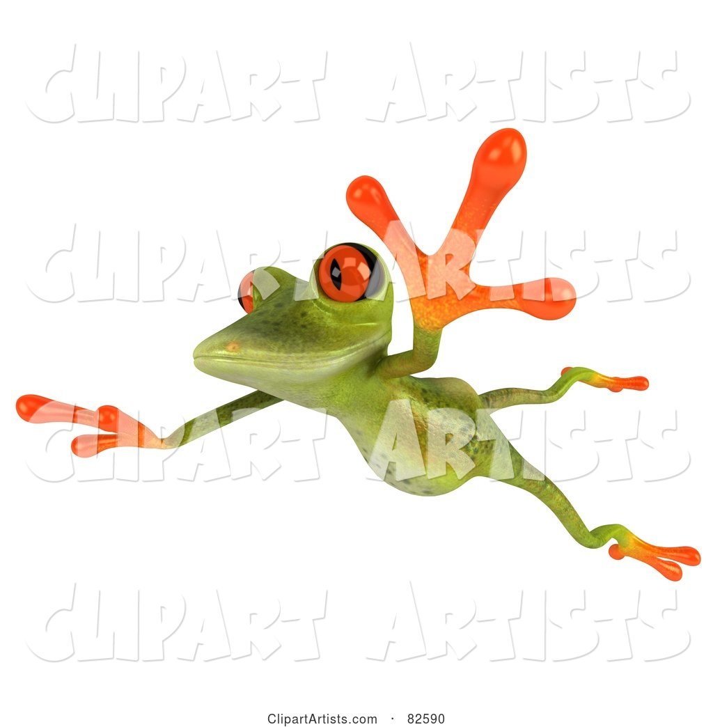 Springer Frog Leaping to the Left
