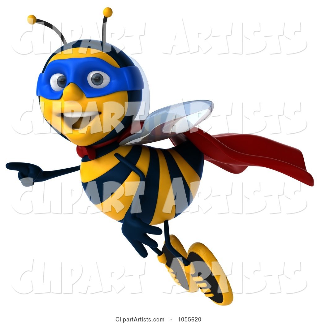 Super Honey Bee Flying and Pointing