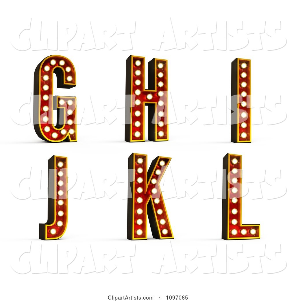 Theatre Light Alphabet Set G Through L