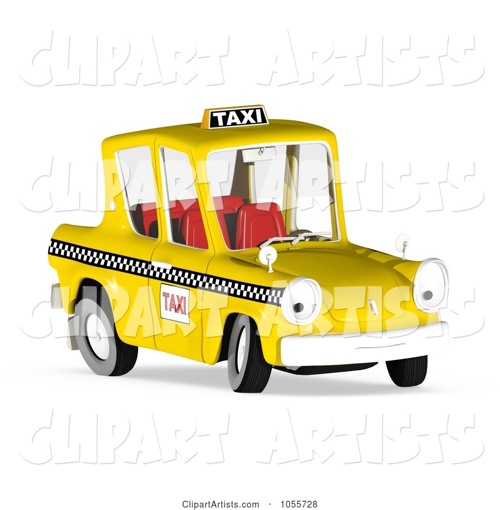 Yellow Taxi Cab Character