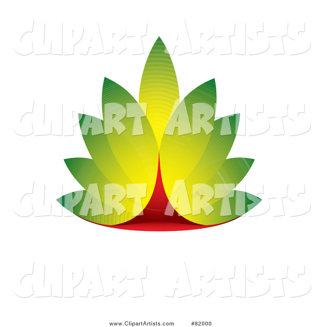 Green and Red Eco Leaf Design