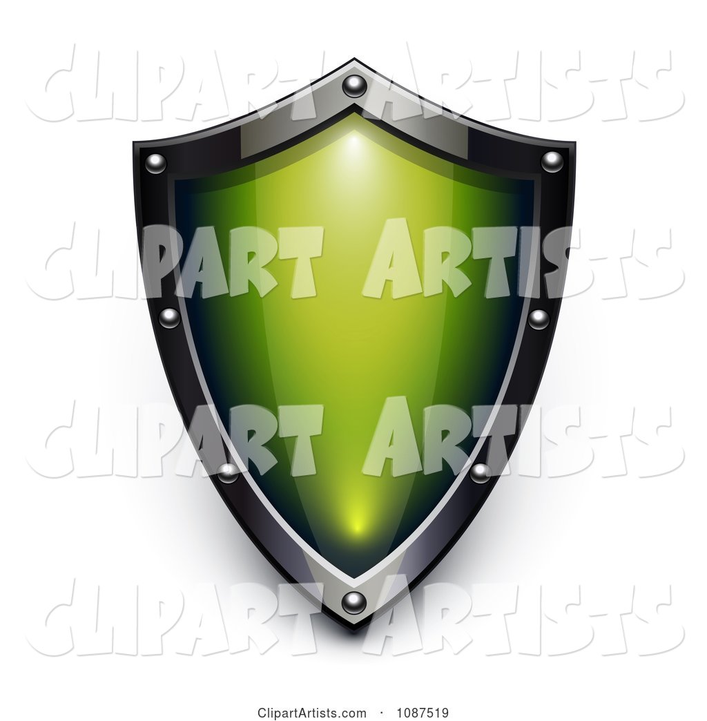 Silver and Green Security Shield