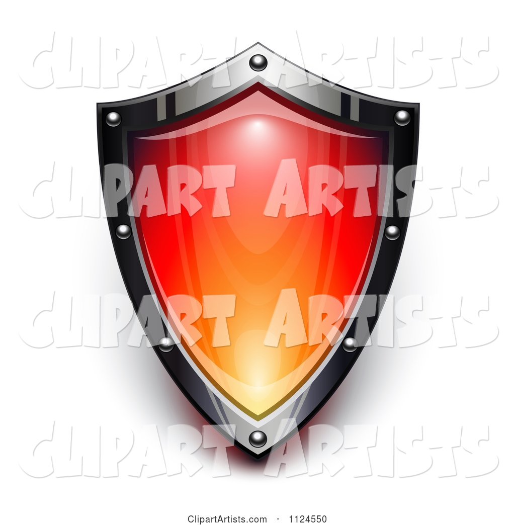 Steel and Red Security Shield