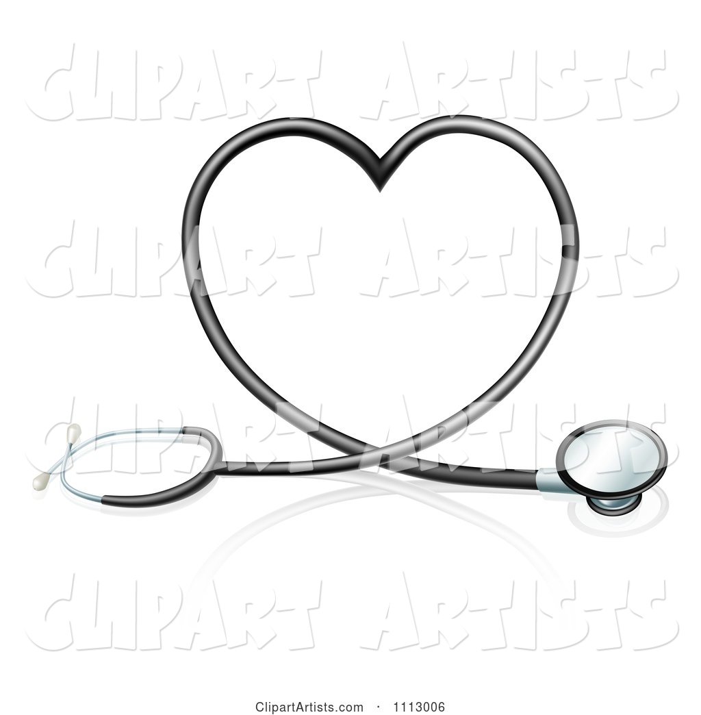 Stethoscope Forming a Heart