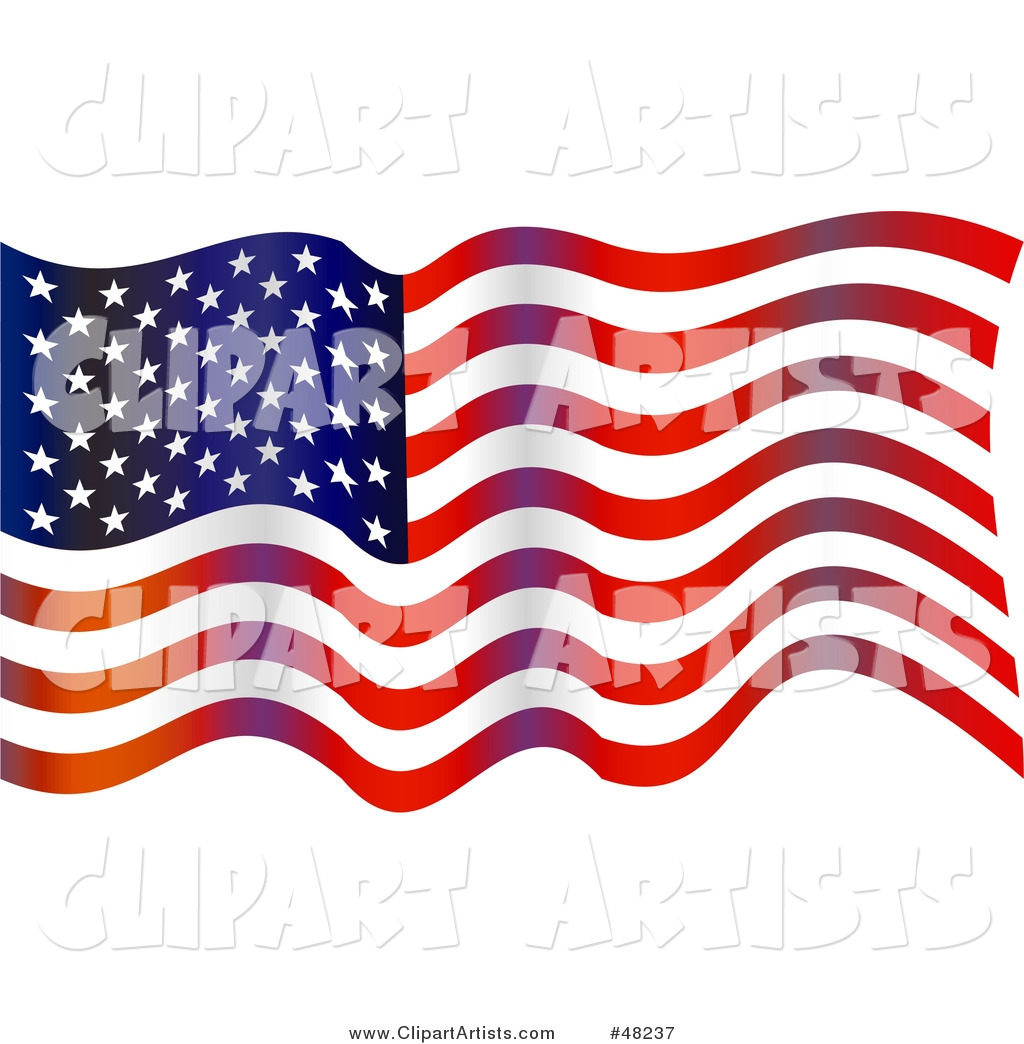 American Flag Waving Clipart by Prawny