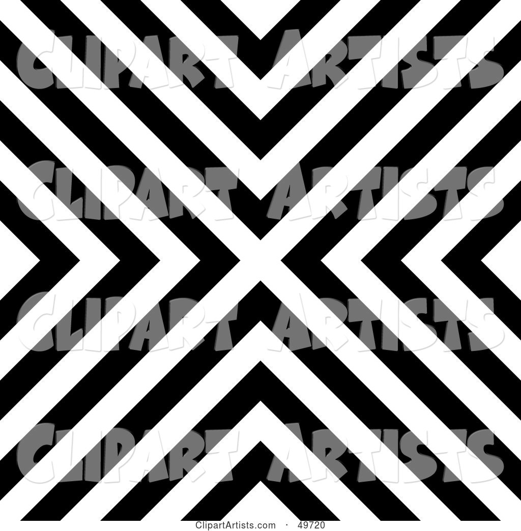 Black and White Line Background Forming an X