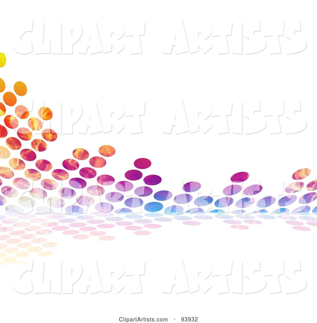 Colorful Halftone Dot Equalizer Background on White - 1