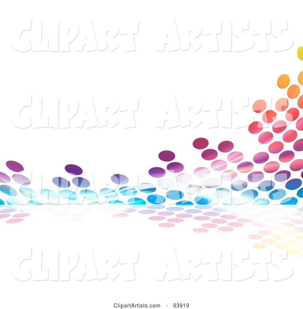 Colorful Halftone Dot Equalizer Background on White - 2
