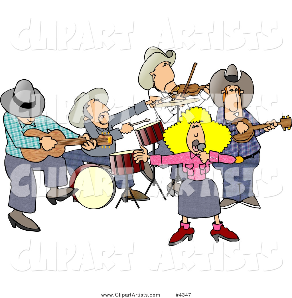 Country Western Band Playing Country Music