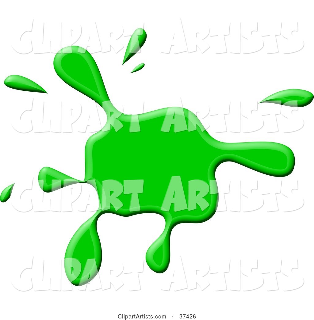 Green Paint Splatter