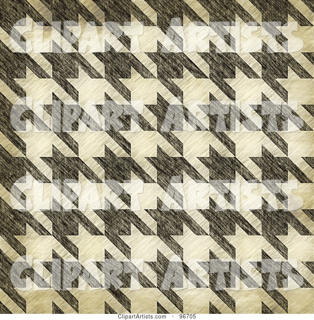 Grungy Textured Seamless Houndstooth Patterned Background