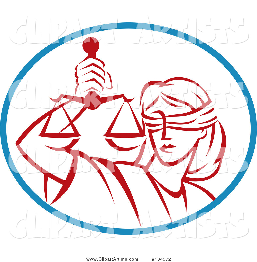 Legal Blind Justice and Scales Logo