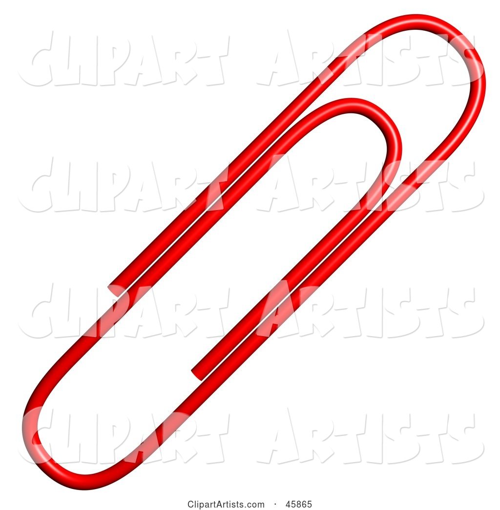 Red Paperclip in 3D