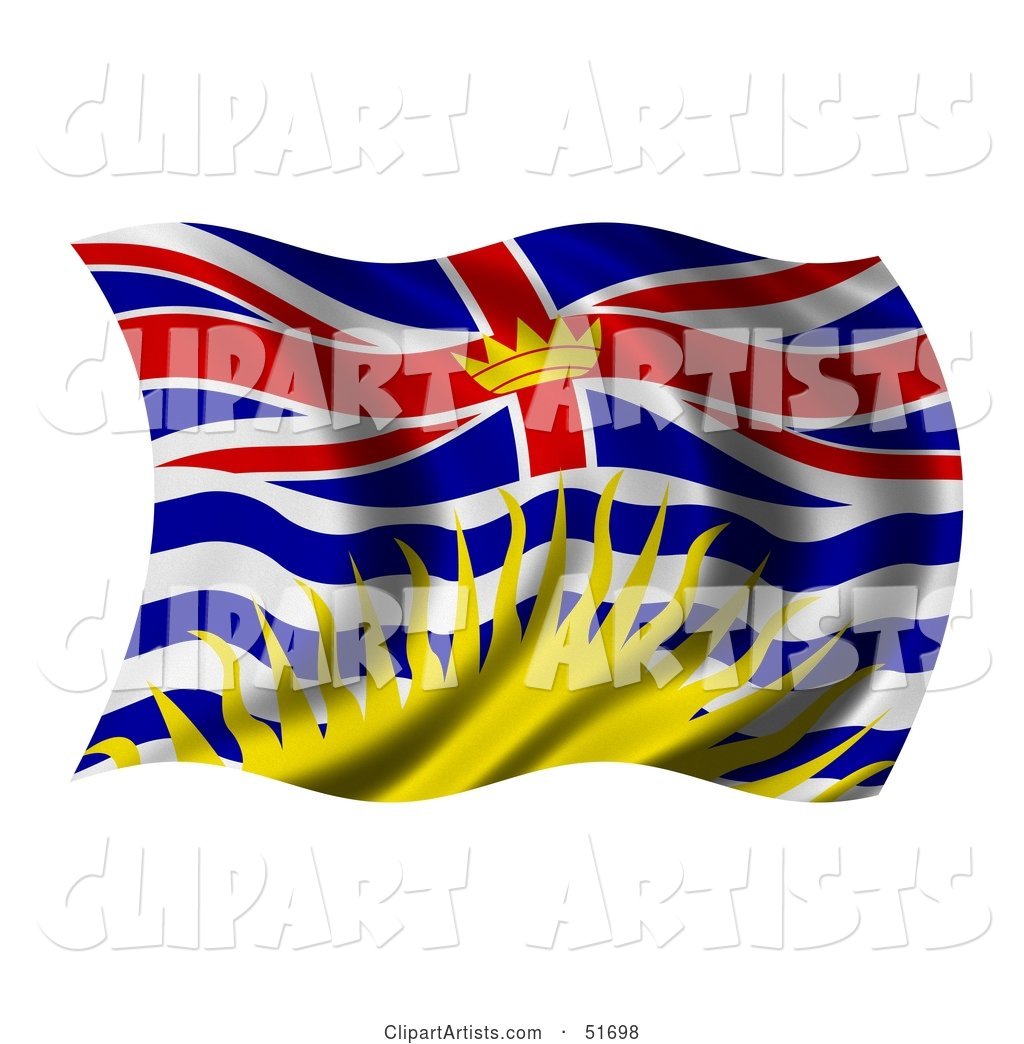 Wavy British Columbia Flag