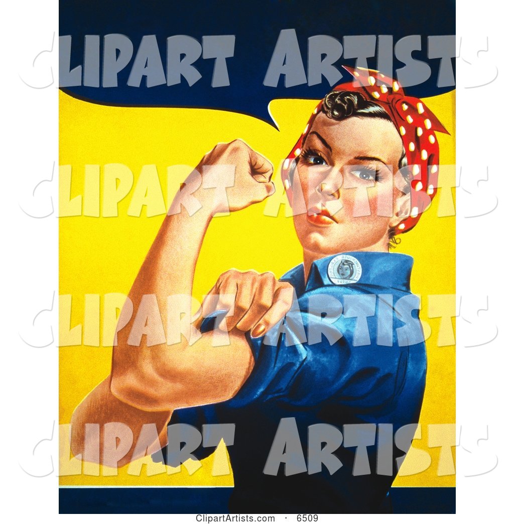 We Can Do It! Rosie the Riveter Without Text, Facing Left