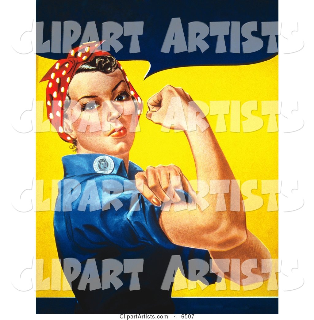 We Can Do It! Rosie the Riveter Without Text, Facing Right