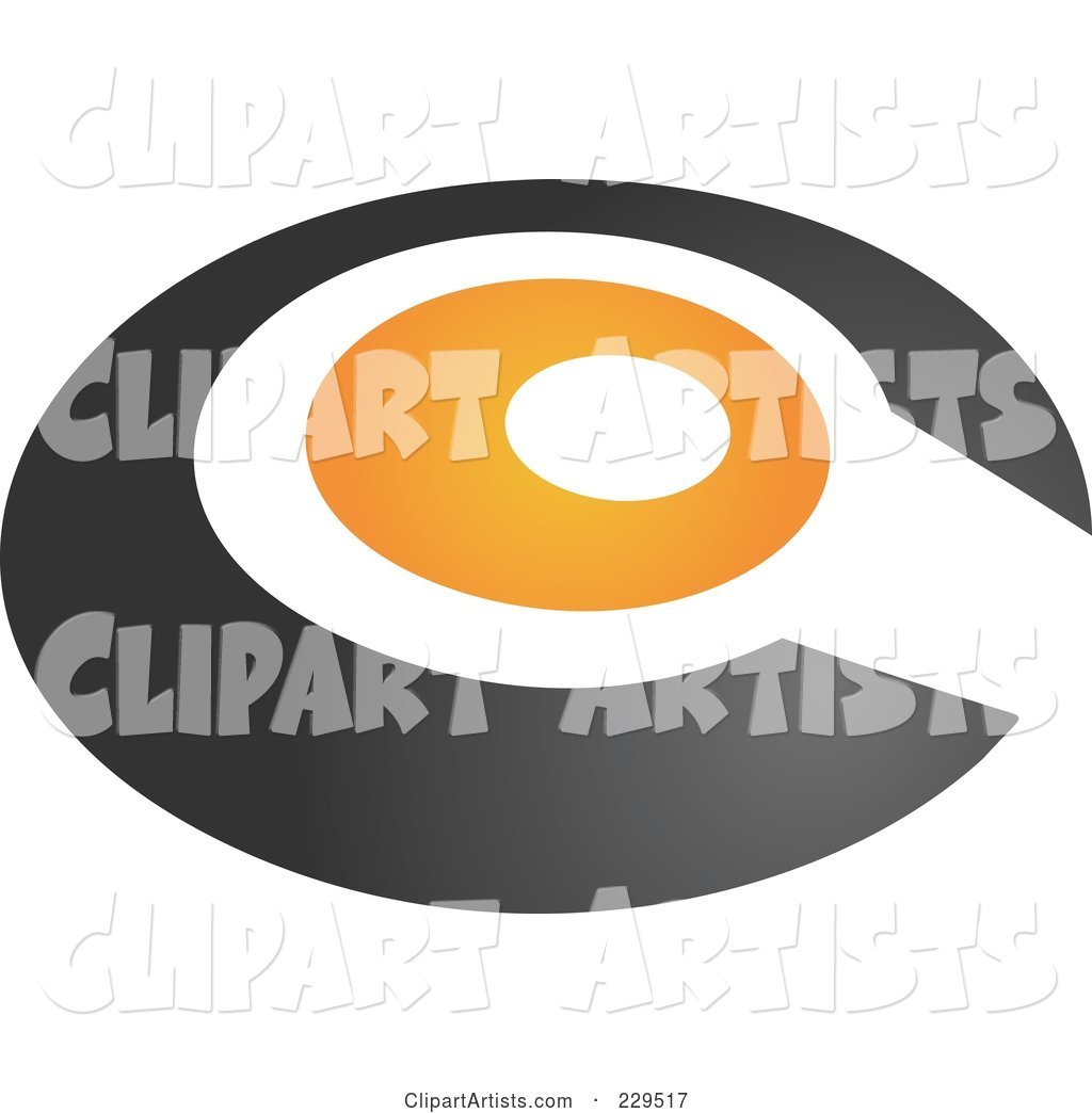 Abstract Black and Orange Logo Icon - 2