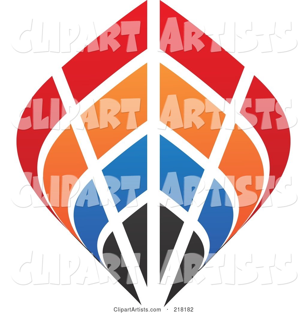 Abstract Colorful Ship Logo Icon
